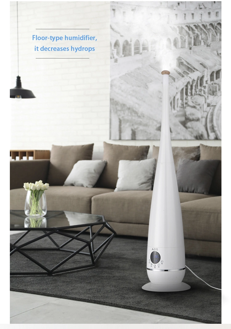 3L Intelligent Floor Standing Remote Control Humidifier Industrial with Timer Wooden Design