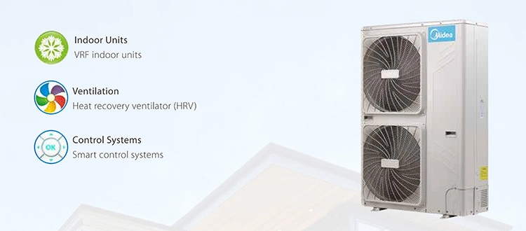 Midea AC Air Conditioner 220V~240V/1n/50Hz 7.2kw Inverter Domestic AC Unit Split Type Air Conditioner System Heat Pump