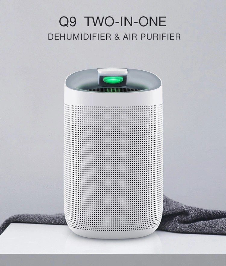Mini Portable Home Desktop 1L Fresh Air Purifier Dehumidifier with HEPA Filter
